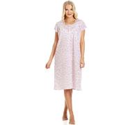 Camille Various Colour Floral White Short Sleeve Nightdress - PINK - 14-16