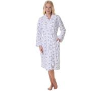 Camille Women's 100% Cotton Dressing Gown In Floral Print - Lightweight & Breathable Design With Tie Belt Fastening