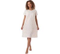 Camille Womens Classic 100% Organic Cotton Short Sleeve Nightdress - Cream - 22-24