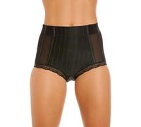 Camille Womens 2 Pack High Waisted Mesh Support Panel Control Briefs - Black - 14