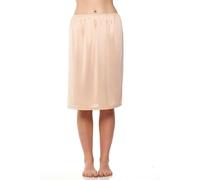Camille Womens Ladies Beige 24'' Half Length Cling Resistant Under Skirt Slip 24