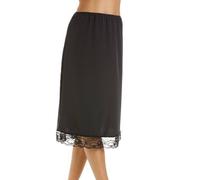 Camille Womens Black Lace Hemline 26'' Half Underslip Underskirt 10-12