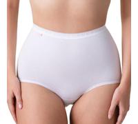 Camille Womens 3 Pack High Waisted Briefs | Comfortable Cotton Underwear | Flattering Silhouette | Soft, Stretchy Womens Knickers | Fast Dry | White 22