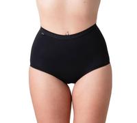 Camille Womens 3 Pack High Waisted Briefs | Comfortable Cotton Underwear | Flattering Silhouette | Soft, Stretchy Womens Knickers | Fast Dry | Black 16