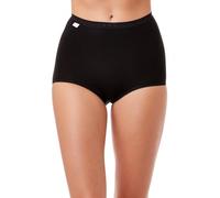 Camille Womens 3 Pack High Waisted Briefs | Comfortable Cotton Underwear | Flattering Silhouette | Soft, Stretchy Womens Knickers | Fast Dry | Black 22