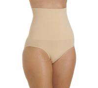 Camille Womens Beige Seamfree Shapewear Comfort Hi Waisted Control Brief - BEIGE - S
