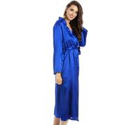 Camille Womens Blue Long Satin Wraps - COBALT - 10-12