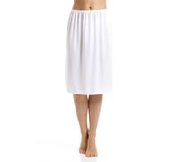 Camille White 24'' Half Length Cling Resistant Under Skirt Slip 18