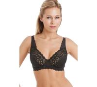 Camille Womens Black Rhapsody Floral Lace Underwired Bra 36B