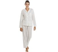 Camille Womens Classic Jersey Long Sleeve Pyjama - IVORY - 22-24