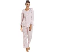 Camille Womens Classic Various Colour Long Sleeve Full Length Pyjama Sets - PINK - 22-24