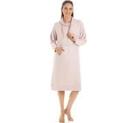 Camille Womens Lightweight Various Coloured Comfy Fit Marl Print Hacci Lounger Nightdress 12-14 Pink