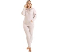 Camille Comfy Fit Pink Marl Hacci Pyjama set - 8-10 - Pink