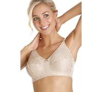 Camille Women's Cotton Comfort Non Wired Soft Cup Bra in Beige | Size: 42DD