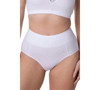 Camille Womens Four Pack Plain Elasticated Hi Waisted Classic Cotton Comfort Briefs 22 White