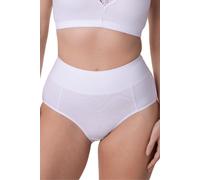 Camille Womens Four Pack Plain Elasticated Hi Waisted Classic Cotton Comfort Briefs 14 White