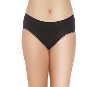 Camille Three Pack Smooth Seamless High Leg Briefs In Black Black L/XL