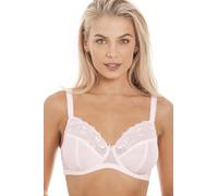 Camille Womens Jessica Underwired Full Cup Lace Pink Bra 36B