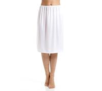 Camille White 24'' Half Length Cling Resistant Under Skirt Slip 12