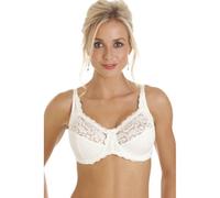 Camille Womens Ladies Ivory Melody Large Cup Floral Lace Underwired Bra 32D