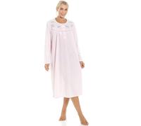 Camille Short Sleeve Floral Womens Pyjamas - Lightweight & Breathable Full-Length Pyjamas For Women With Elasticated Waist - Soft, Comfortable & Stylish Ladies PJs Mauve 18-20