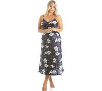 Camille Womens Lilly Floral Satin Chemises - NAVY - 10-12