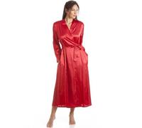 Camille Women's Luxury Long Satin Wrap in Red | Size: 14/16