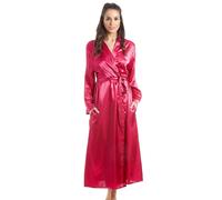 Camille Women's Luxury Plain Satin Wrap in Raspberry | Size: 14/16