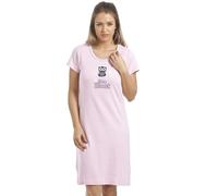 Camille Womens Multi-Coloured Various Print Short Sleeve Cotton Nightshirt - Pink Owl I'm A Hoot - 8-10
