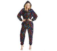 Camille Womens Multicoloured Paw Print Onesie