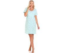 Camille 100% Cotton Women's Nightdress | Knee-Length Lightweight Ladies Cotton Nightie | Short Sleeves & Round Neck | Soft & Breathable Material | Elegant Lace Detailing