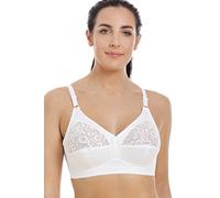 Camille Womens Non Wired Half Lace Soft Cup Bra 34C White
