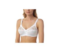 Camille White Floral Lace Full Cup Bra for Women - Non-Wired T Shirt Wireless Bra with Adjustable Straps & Soft Comfortable Support 40B White