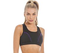 Camille Women's Plain Racer Back Sportswear Sports Bra in Black | Size: Large