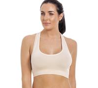 Camille Women's Plain Seamfree Maternity Sleeping Bra in Beige | Size: Medium