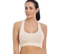 Camille Women's Plain Seamfree Maternity Sleeping Bra in Beige | Size: Medium Camille Beige M