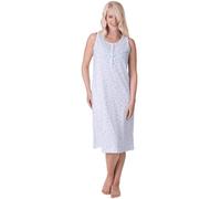 Camille Womens Polycotton Sleeveless Classic Floral Nightdress