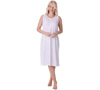 Camille Womens Polycotton Sleeveless Classic Floral Nightdress