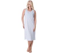 Camille Womens Polycotton Sleeveless Floral Nightdress - BLUE - 22-24