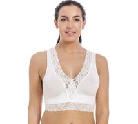 Camille Women's Seamfree Lace Maternity Sleeping Bra in White | Size: Medium