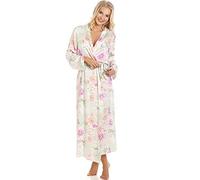 Camille Womens Smooth Classic Floral Wrap - Ladies Lightweight & Breathable Summer Nightwear with Tie Belt Fastening Oriental 10