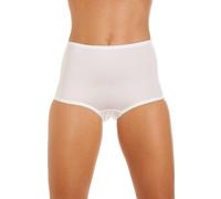 Camille Women's Smooth High Waist Two Pack Control Briefs in White | Size: 14 Camille White 14