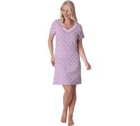 Camille Womens Smooth Soft Cotton Summer Nightshirts 14-16 Lilac Floral