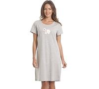 Camille Womens Smooth Soft Cotton Summer Nightshirts 18-20 Grey Polar Bear