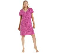 Camille Womens Smooth Soft Cotton Summer Nightshirts 14-16 Pink Animal