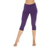 Camille Women's Stylish Capri Sportswear Leggings in Purple | Size: Large Camille Purple L