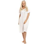 Camille Stylish Honeycomb Print Jersey Nightdress 14-16 Ivory
