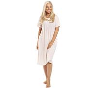 Camille Womens Stylish Honeycomb Short Sleeved Nightdress - Ladies Lightweight Polycotton Nightie - Comfortable & Breathable Summer Nightwear with Button Fastening