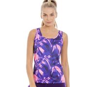Camille Women's Stylish Lightweight Racer Back Sportswear Vest Top in Purple | Size: Medium