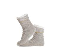 Camille Womens Super Soft Fluffy Bed Socks- 1 Pair Chenille Lurex Cable Knit Thread Thick Sherpa Lined Fuzzy Socks- Non Slip One Size Comfy Winter Slipper Socks.